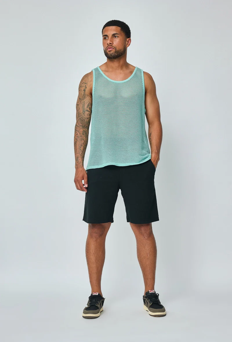T-shirt uni sans manches trouée courtes - Image 16