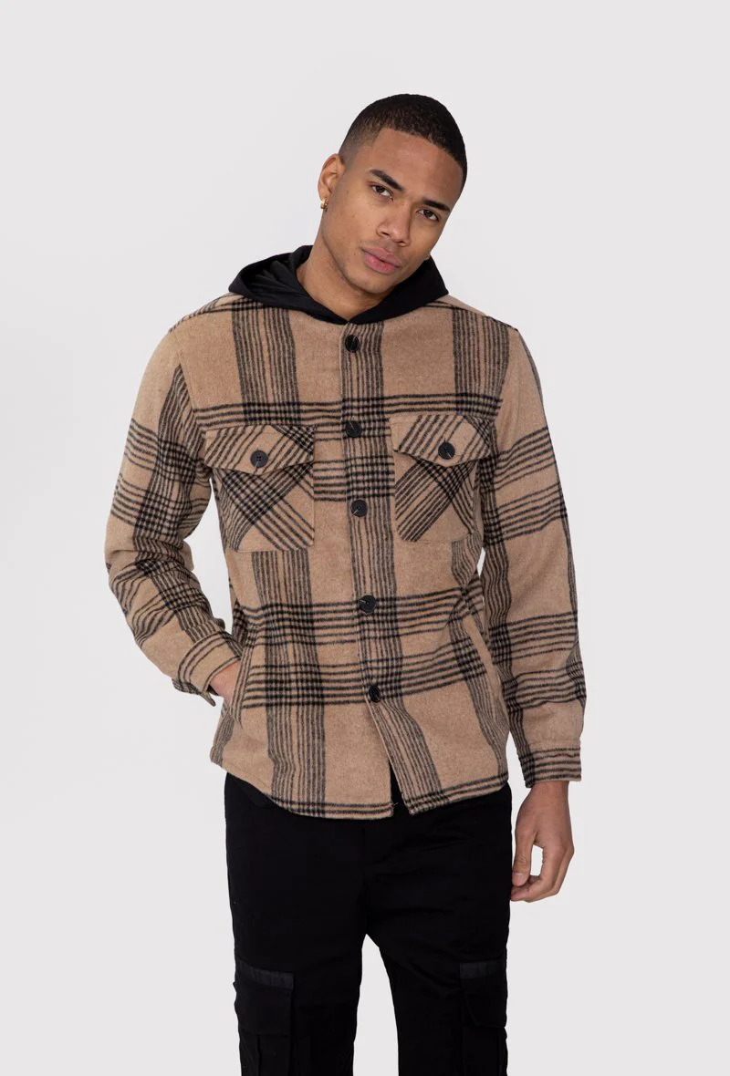 Veste à capuche avec motif à carreaux - Image 7