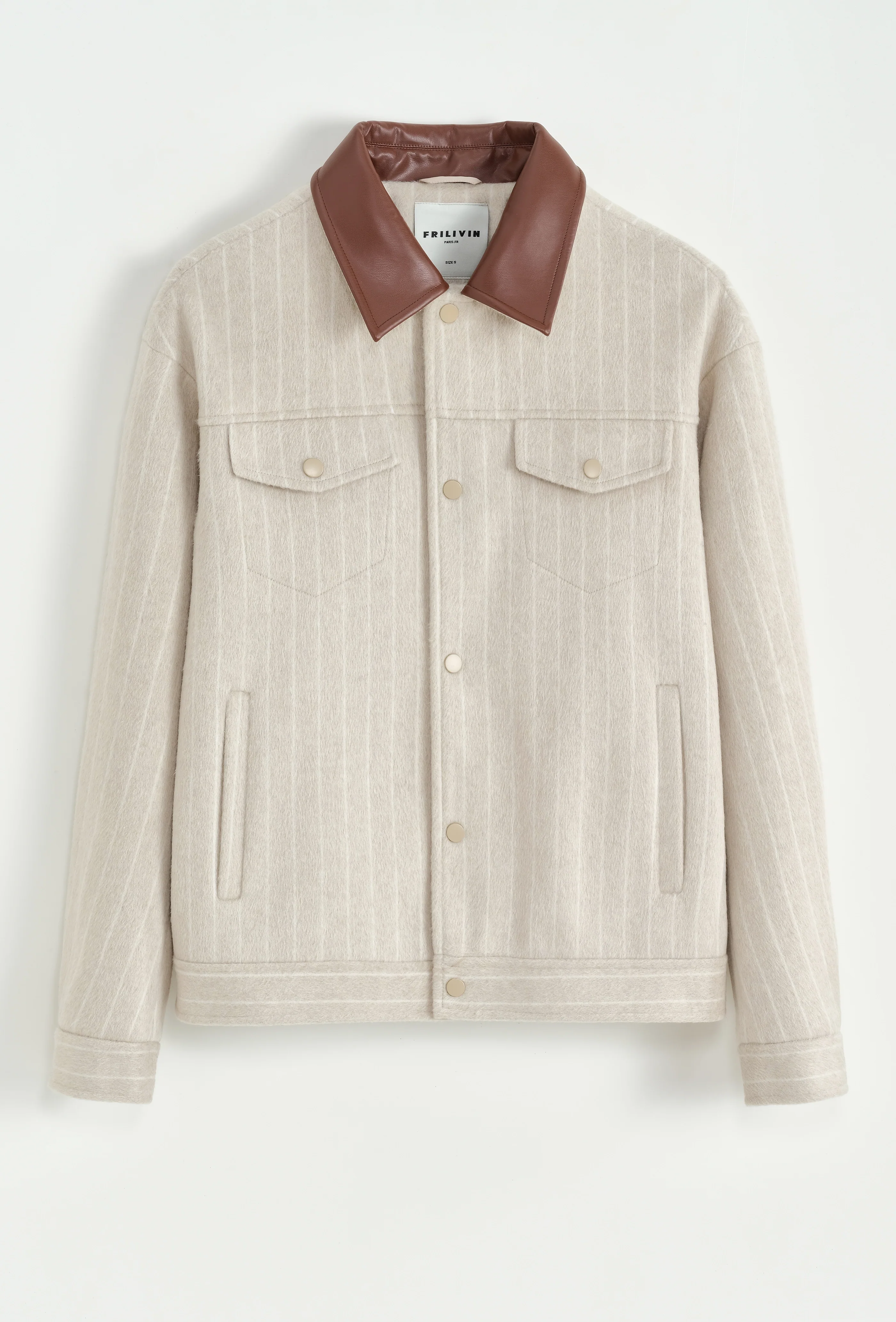 Veste à rayures avec col contrasté - Image 15