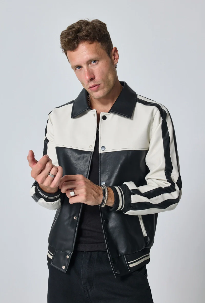 Veste bi-couleur courte