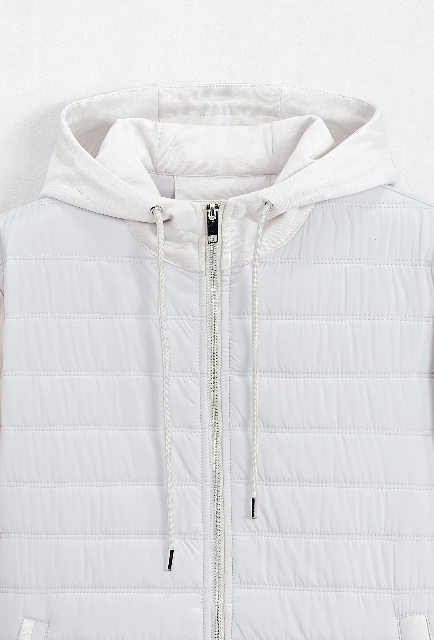 Veste bi matière à capuche ajustable avec lacet - Image 6