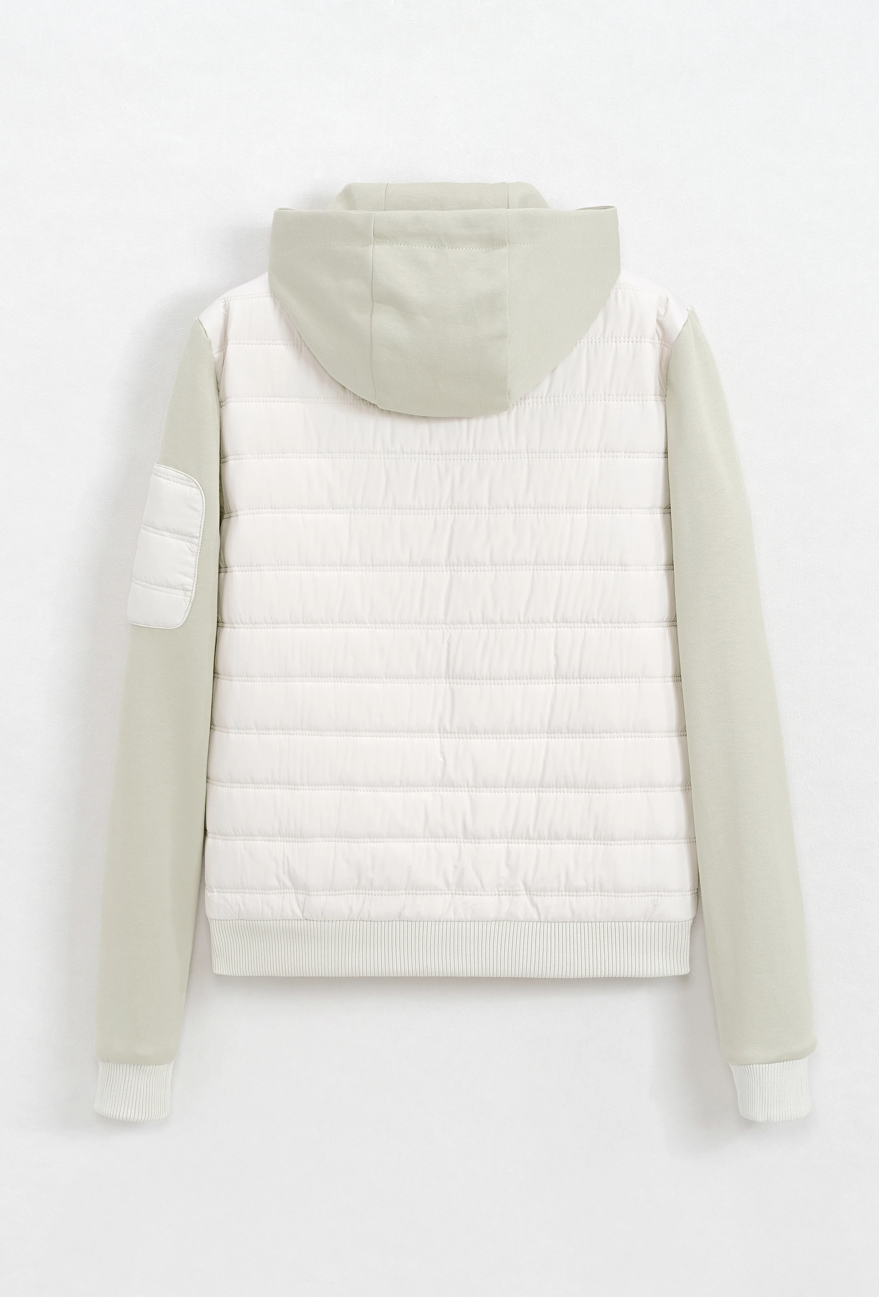 Veste bi matière à capuche ajustable avec lacet - Image 8