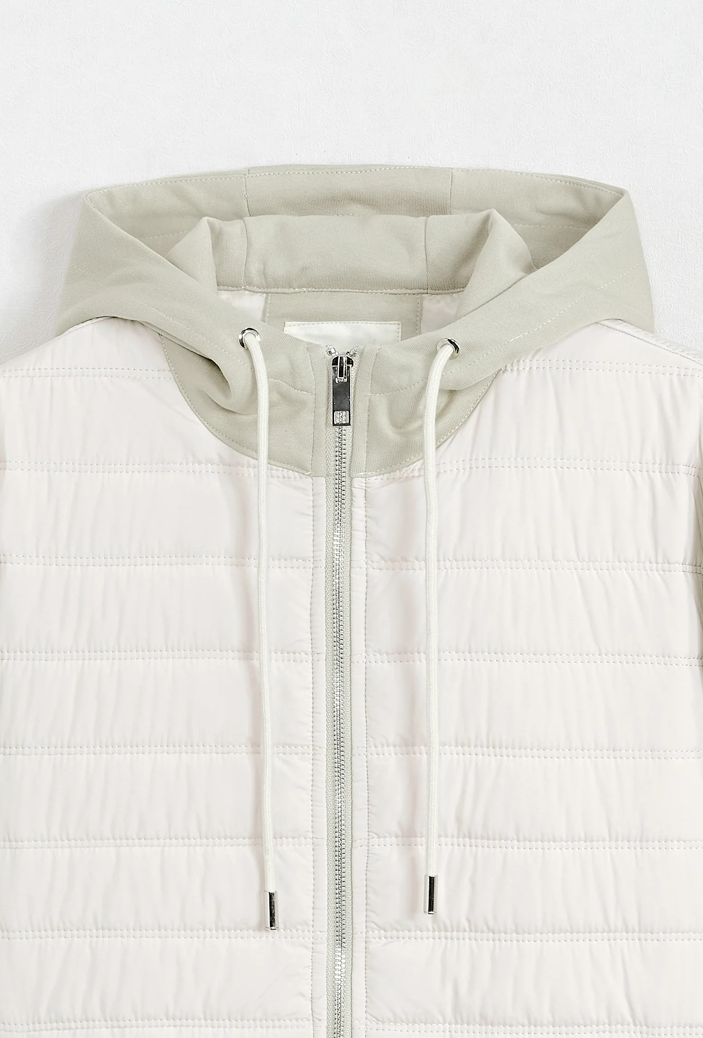 Veste bi matière à capuche ajustable avec lacet - Image 9