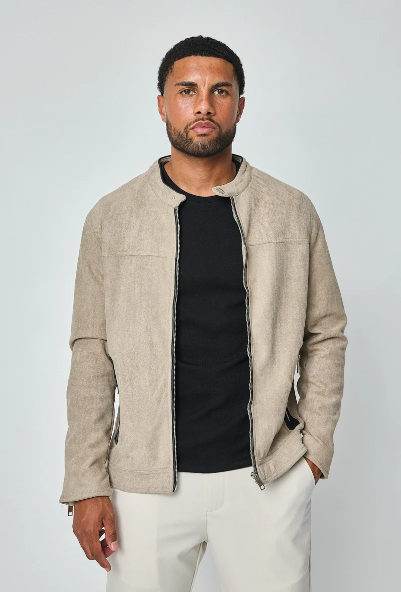 Veste biker simili daim - Image 14