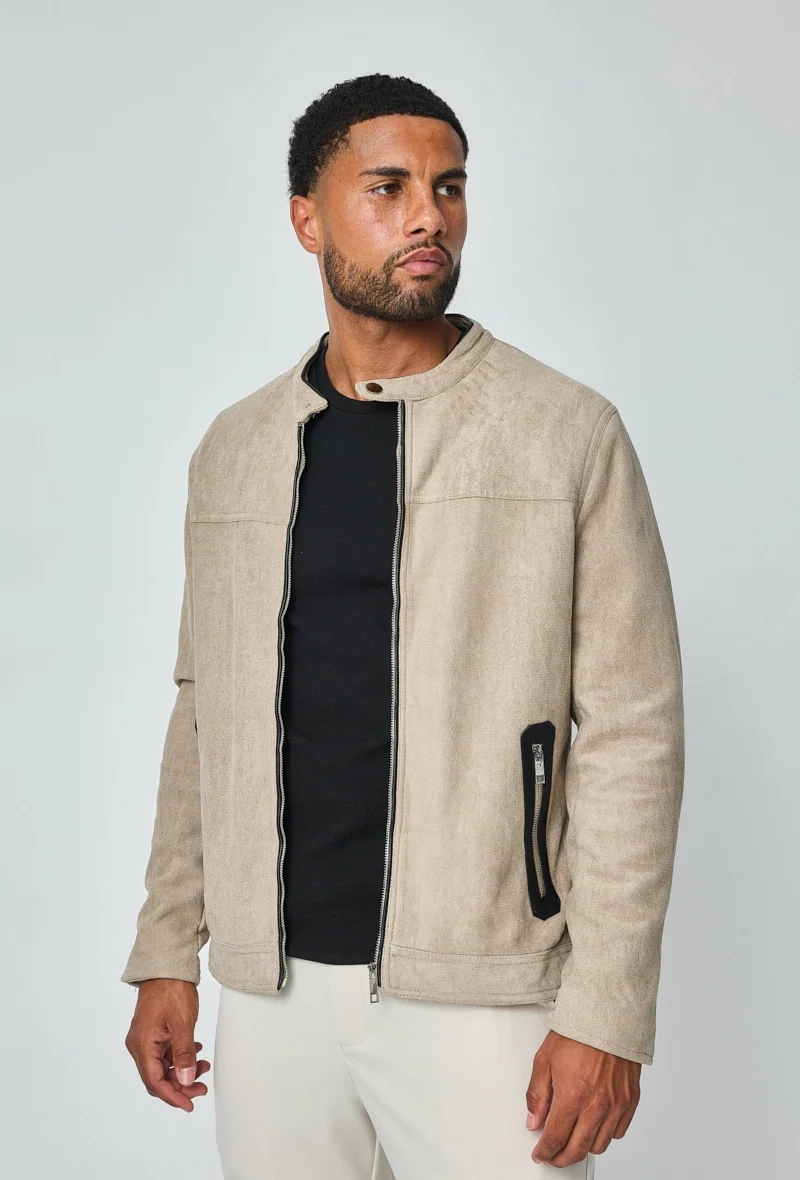 Veste biker simili daim - Image 16