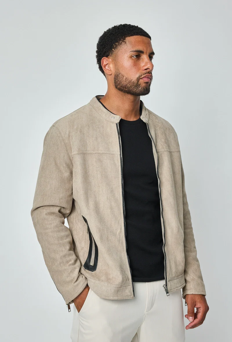 Veste biker simili daim - Image 17