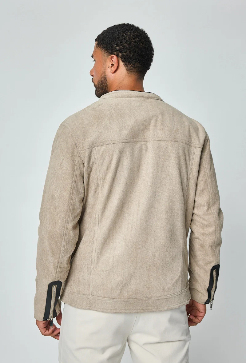 Veste biker simili daim - Image 18