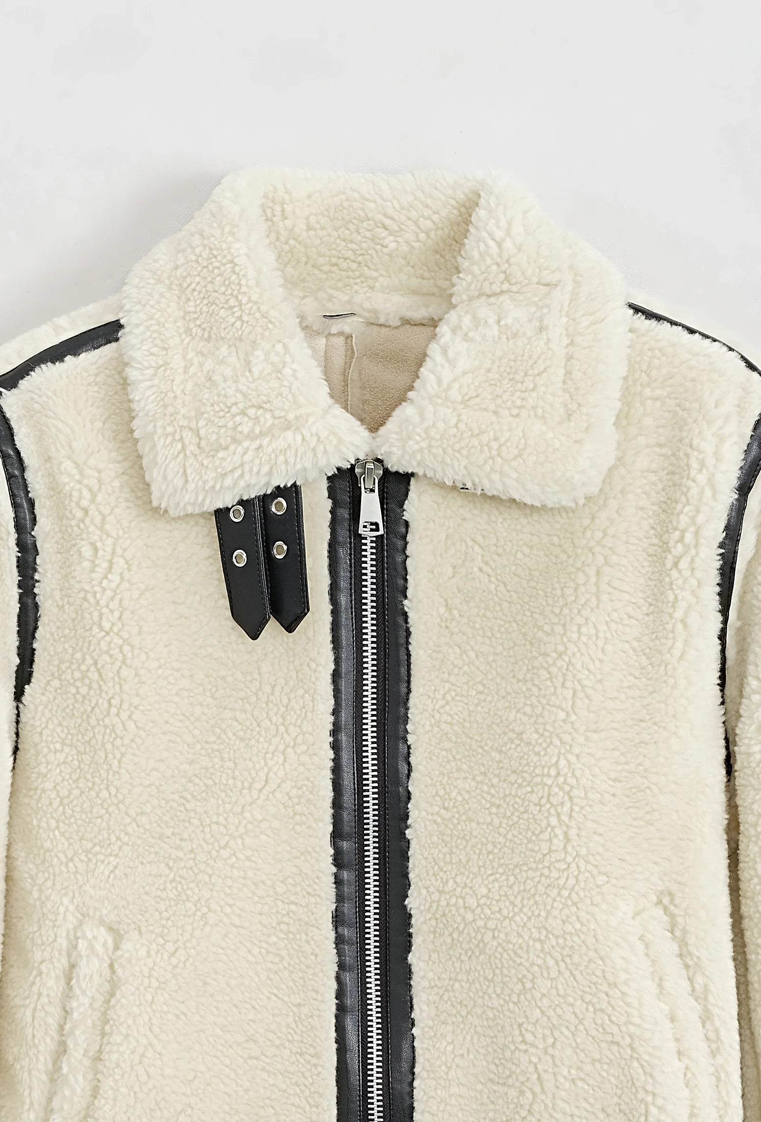 Veste bombardier en moumoute - Image 3