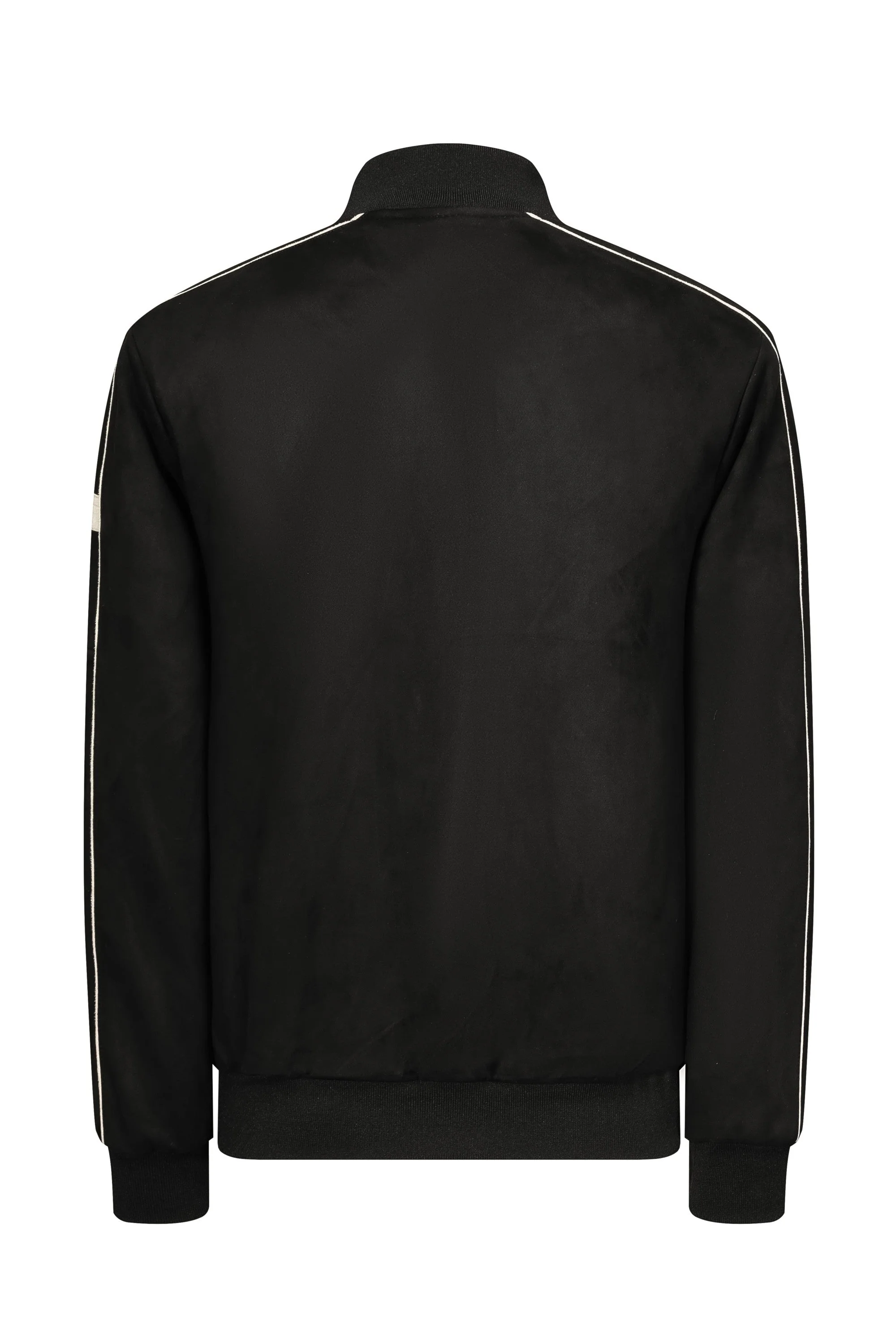 Veste bomber simili daim à liseré sur les manches - Image 17