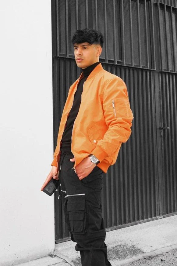 Veste bombers à col revers