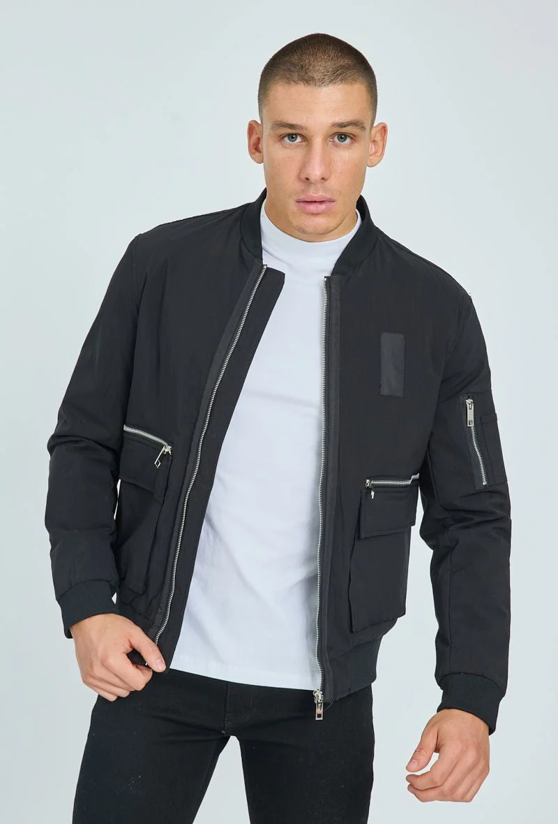 Veste bombers empiècement à zip métalique