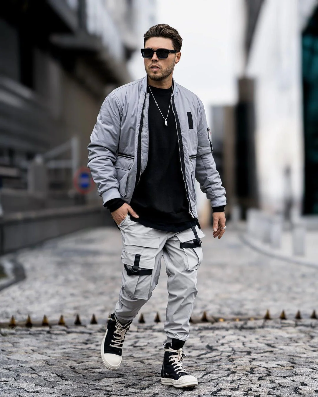 Veste bombers empiècement à zip métalique - Image 11