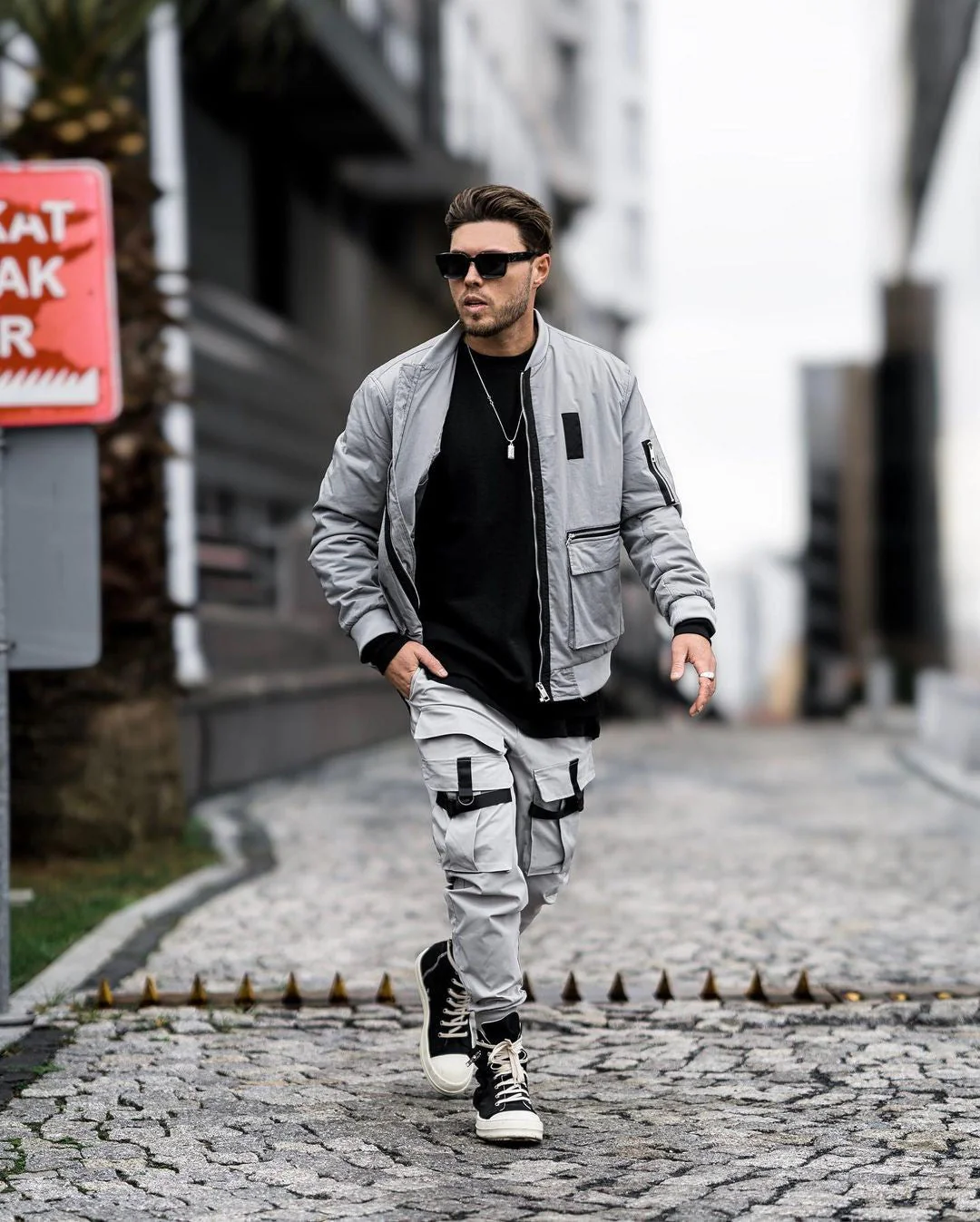 Veste bombers empiècement à zip métalique - Image 12