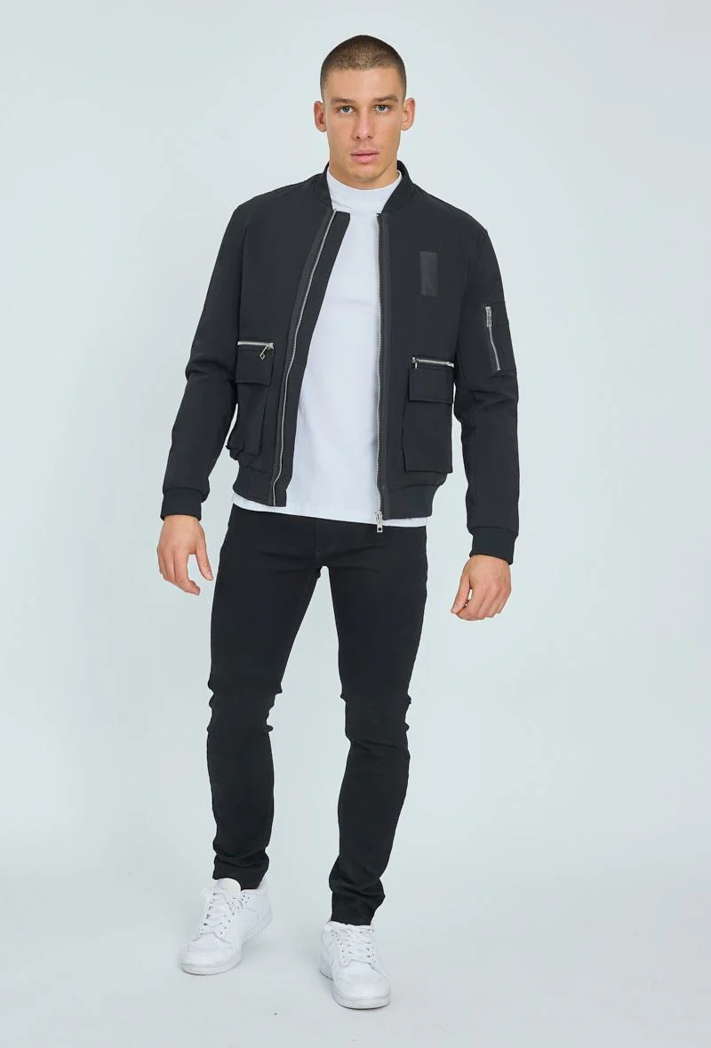 Veste bombers empiècement à zip métalique - Image 6
