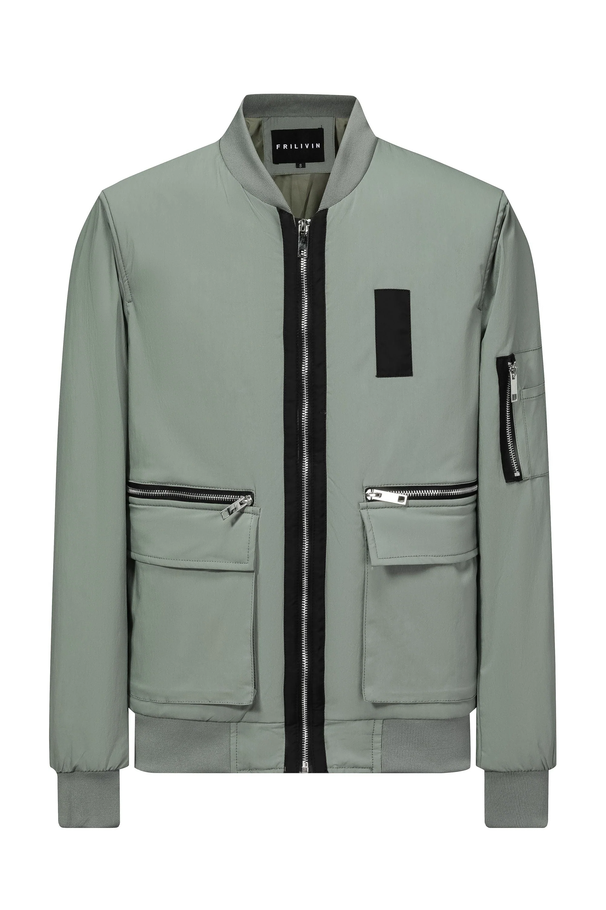 Veste bombers empiècement à zip métalique - Image 9