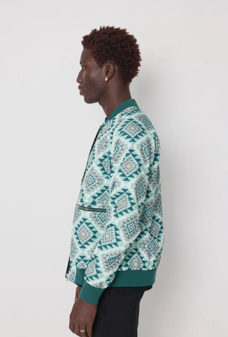 Veste bombers fine à motifs géometriques - Image 10