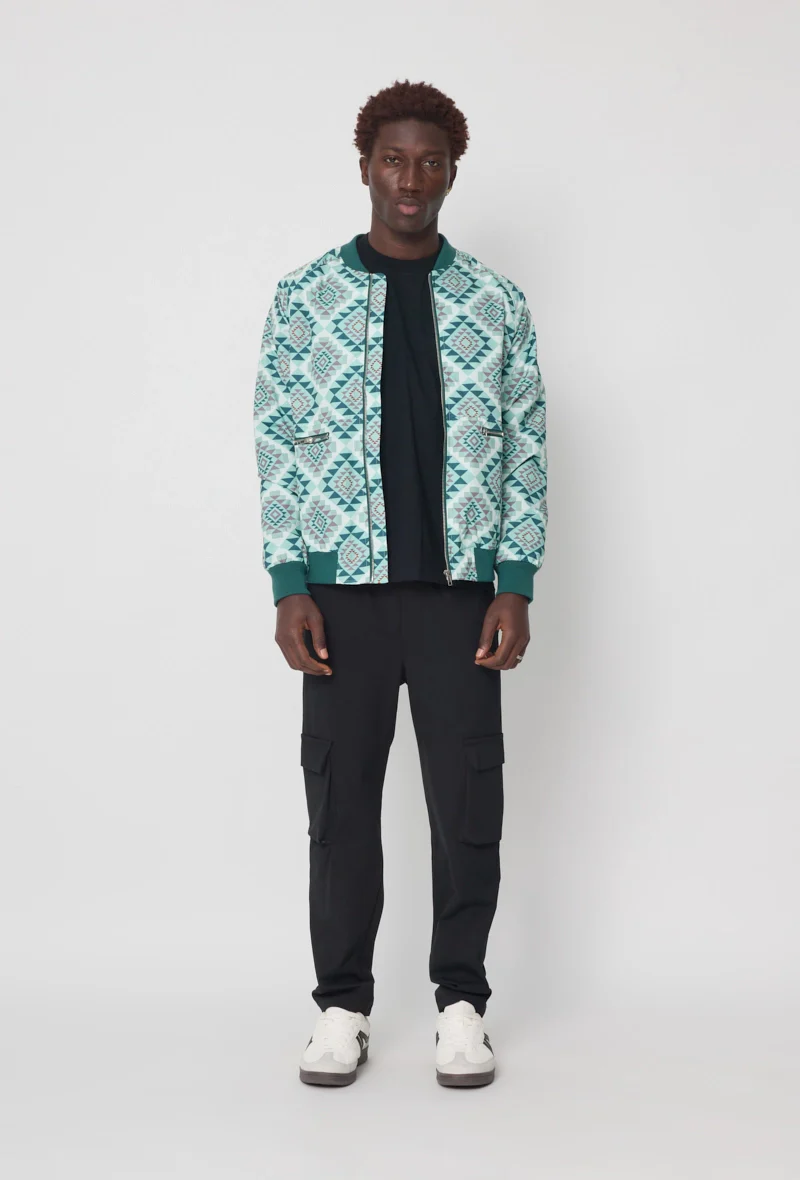 Veste bombers fine à motifs géometriques - Image 12