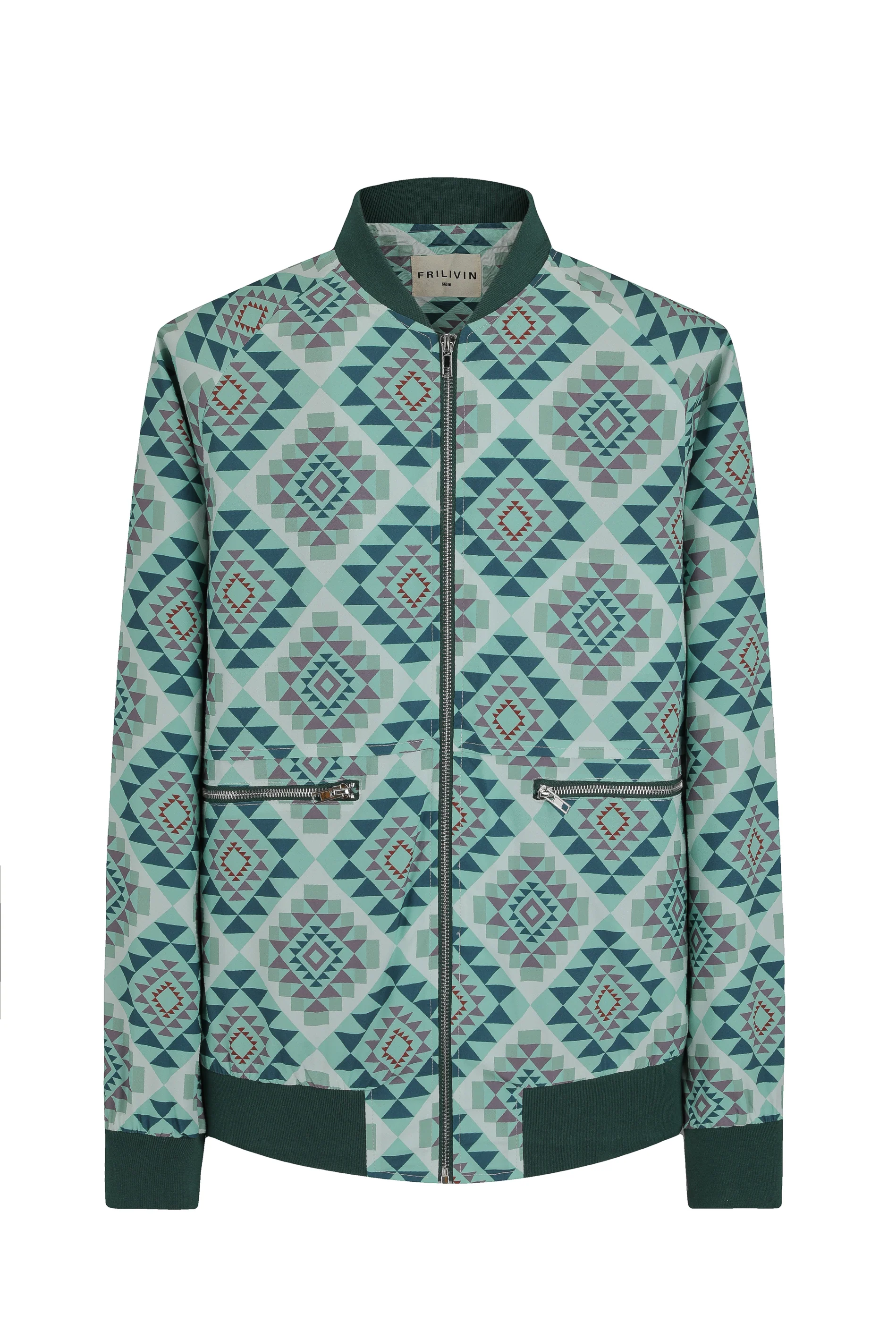 Veste bombers fine à motifs géometriques - Image 13