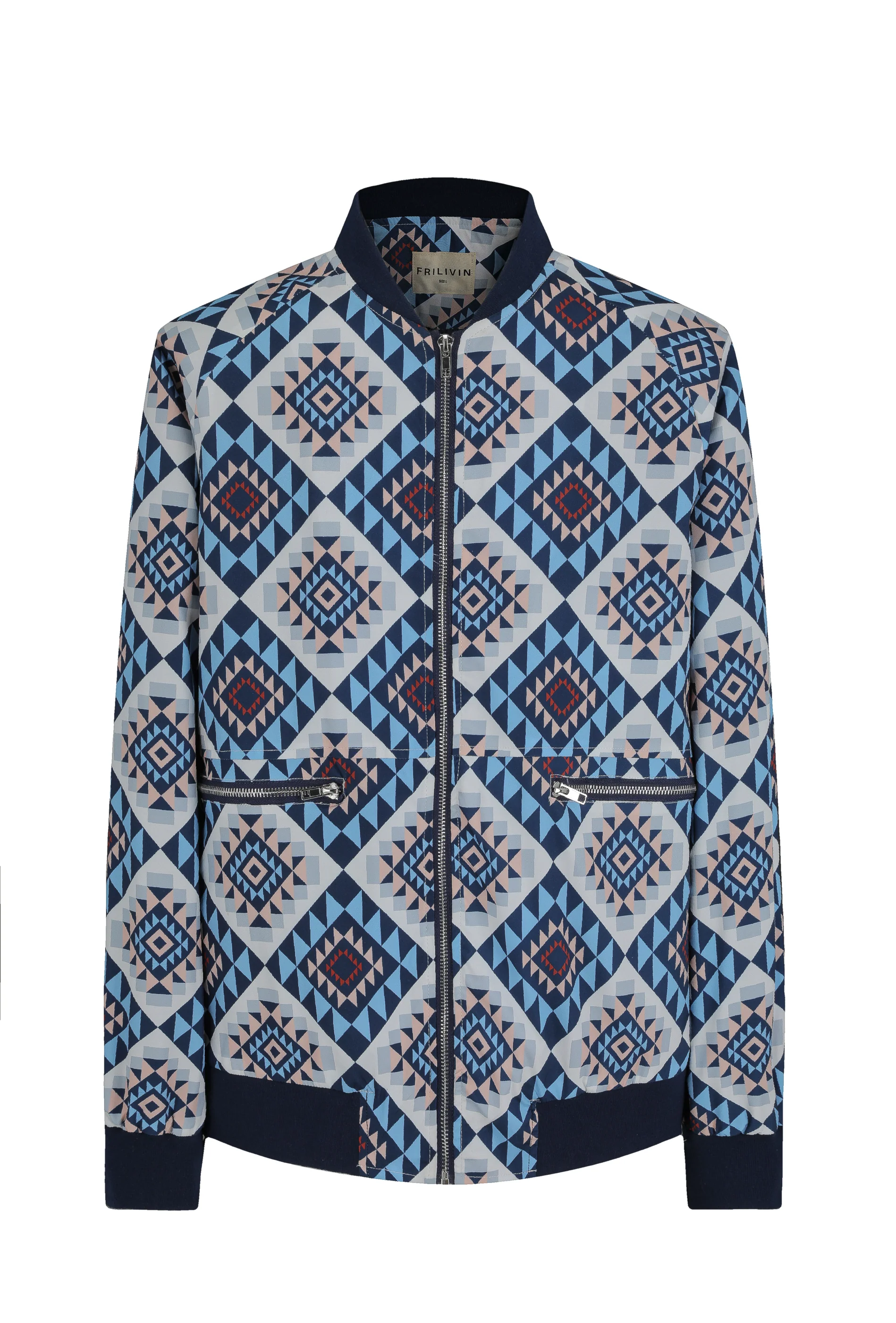 Veste bombers fine à motifs géometriques - Image 5