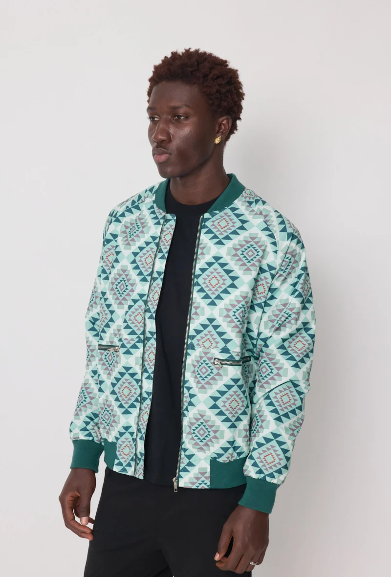 Veste bombers fine à motifs géometriques - Image 9