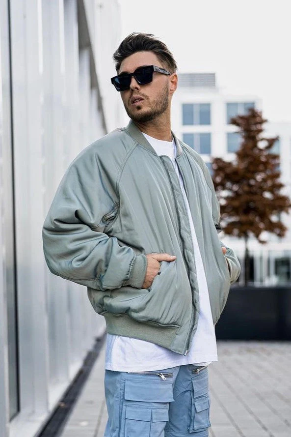 Veste bombers à col V
