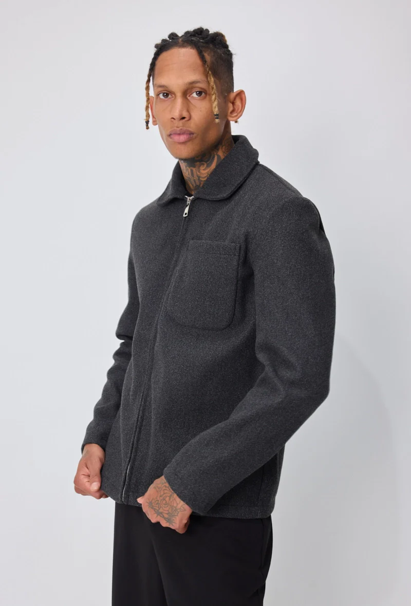 Veste homme couleur uni sans capuche - Image 6
