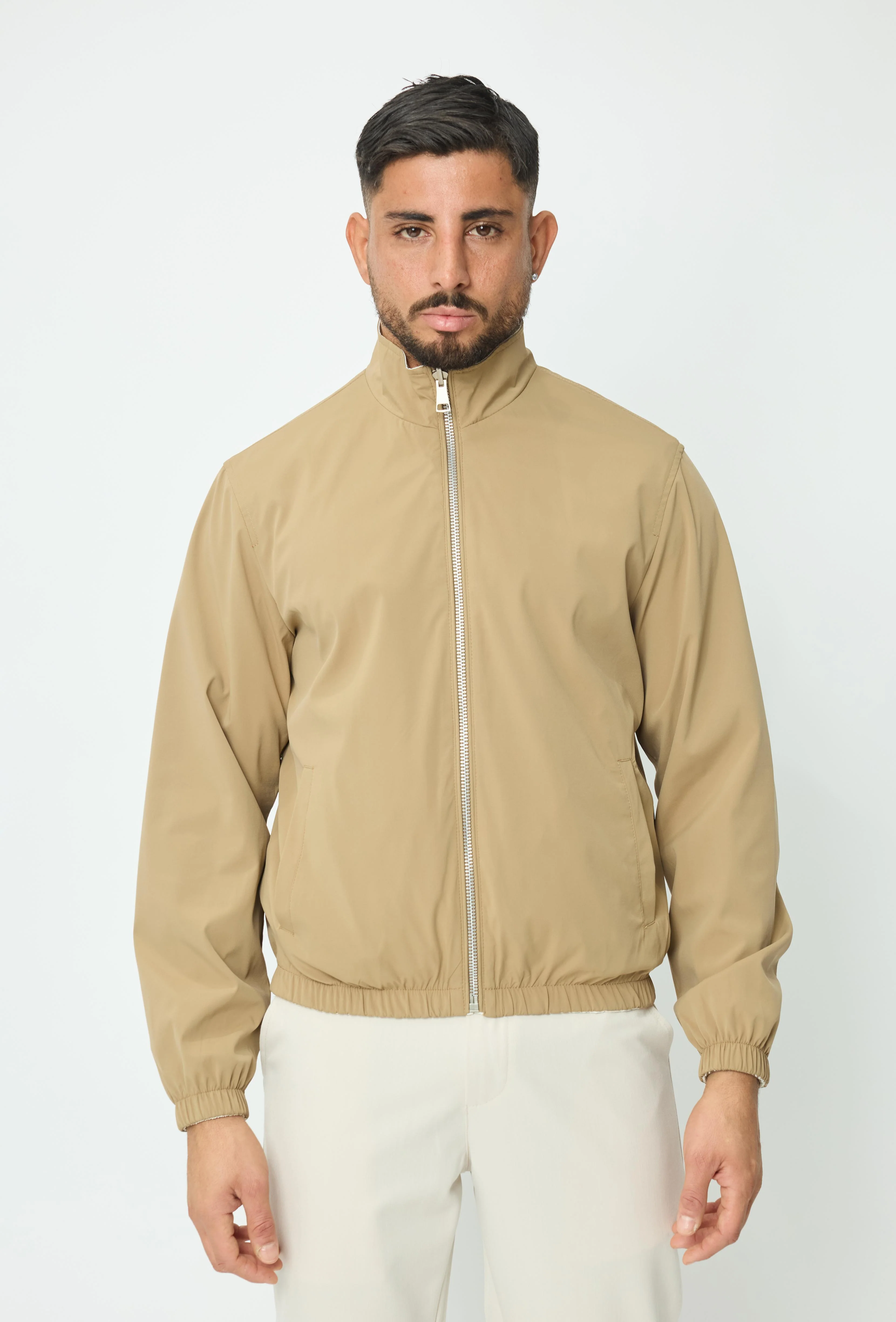 Veste zippée col montant