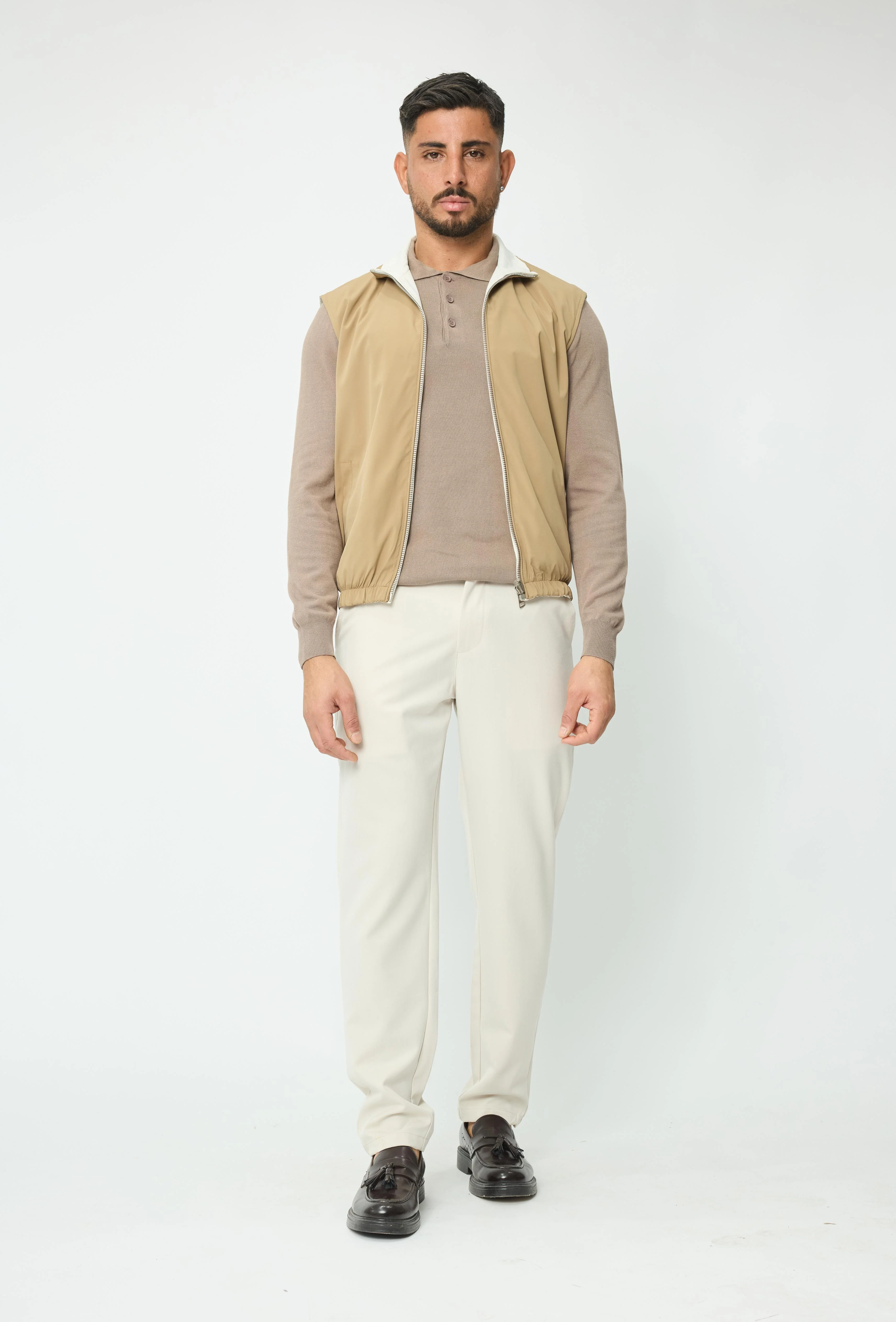 Veste sans manches à zip unie - Image 4