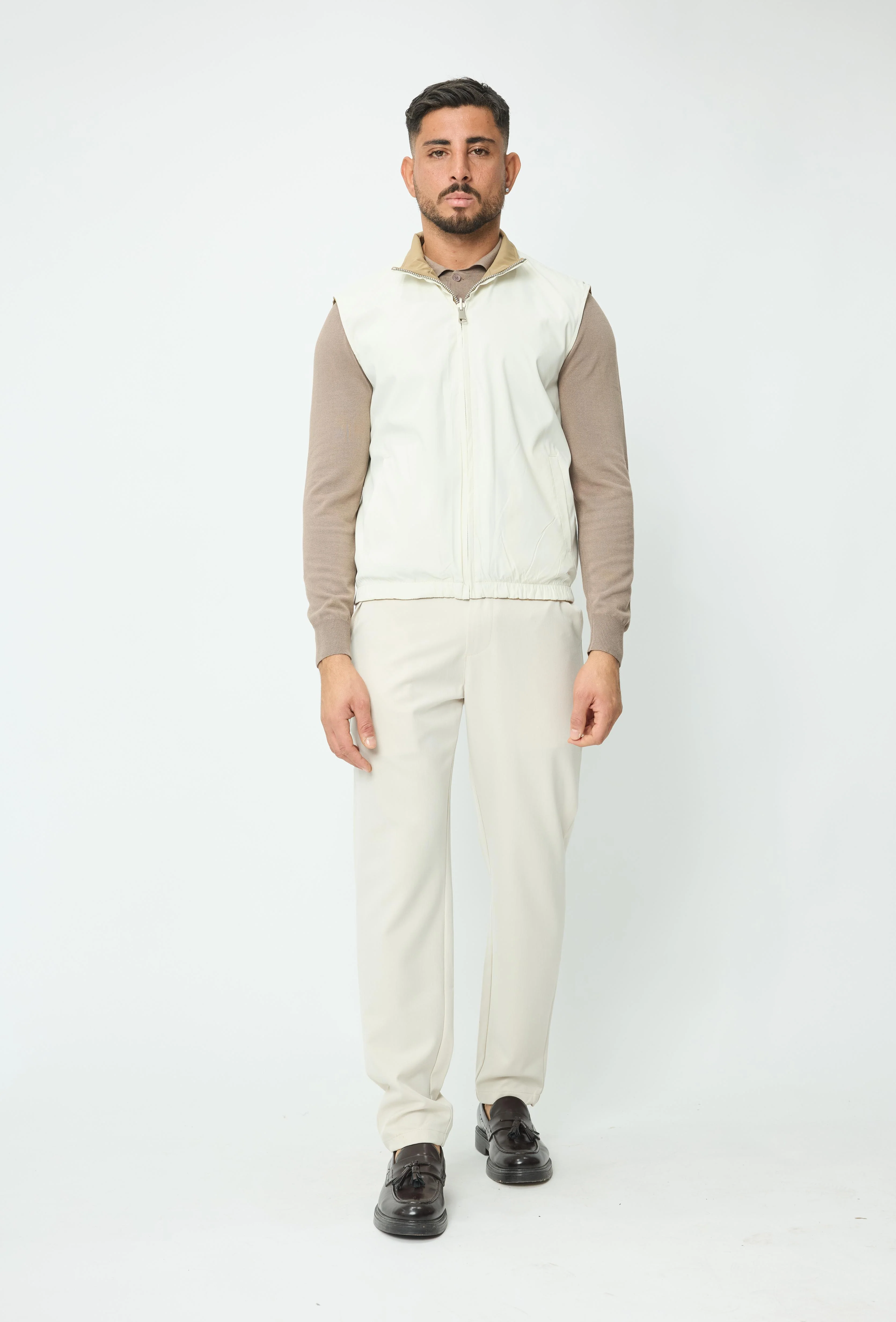 Veste sans manches à zip unie - Image 5