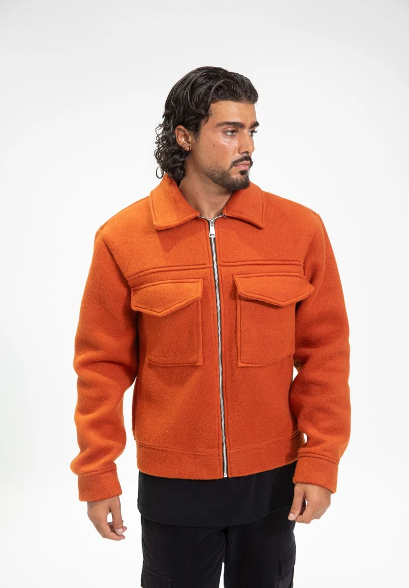 Veste uni col revers