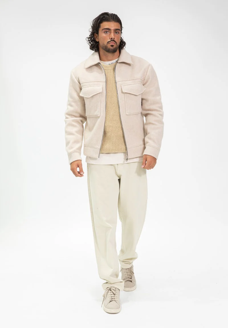 Veste uni col revers - Image 10