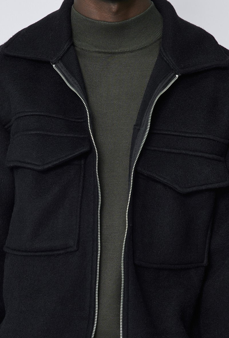 Veste uni col revers - Image 13