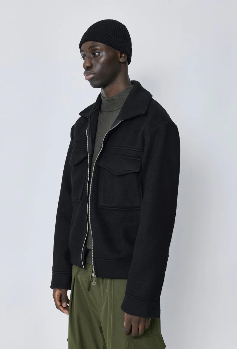 Veste uni col revers - Image 14