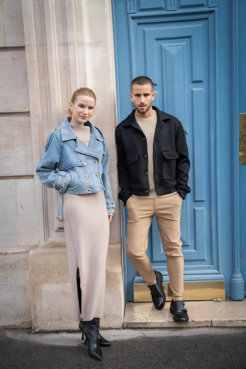Veste uni texturé avec grandes poches à rabat - Image 3